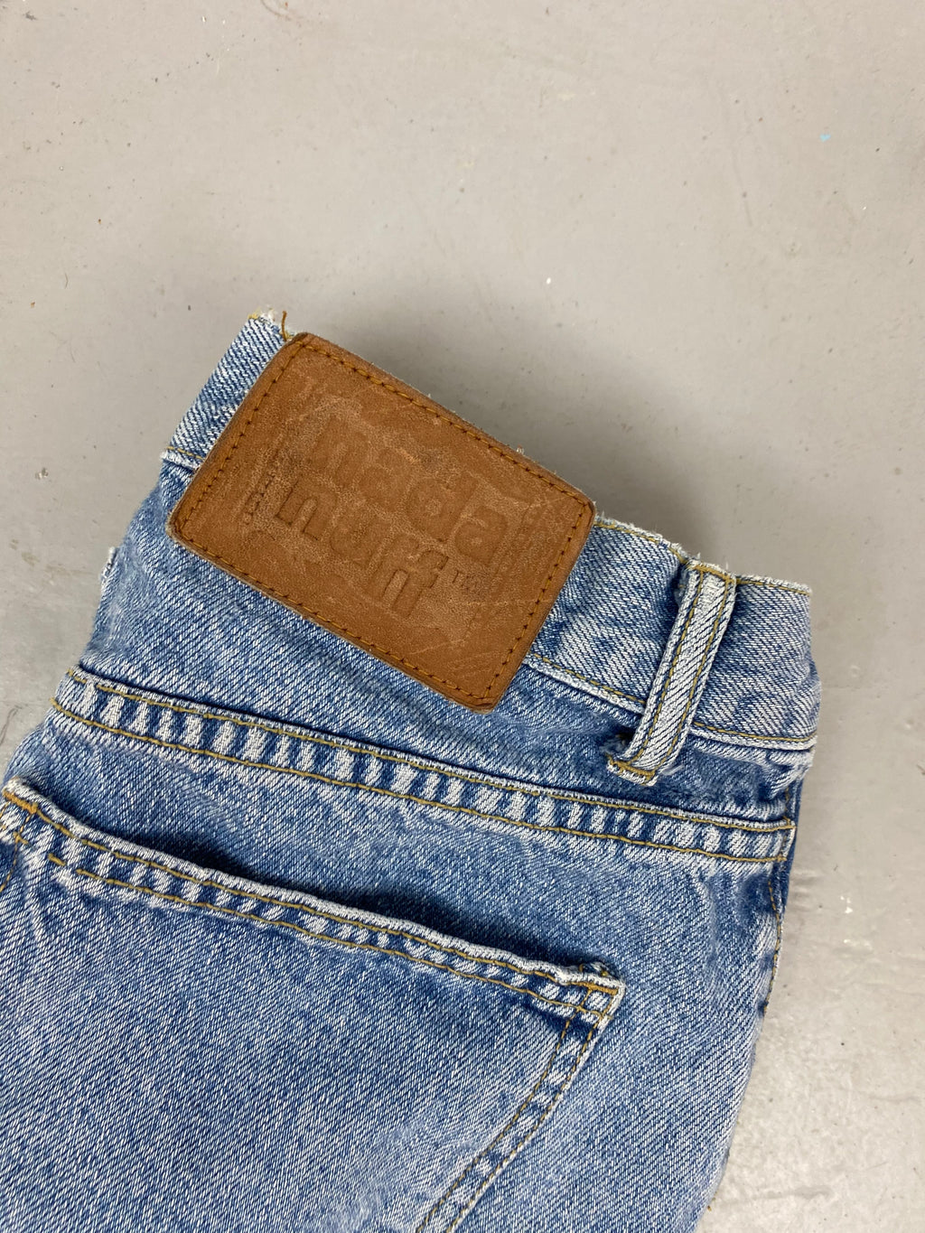 90s Nada Nuff frayed Hugh waisted denim shorts