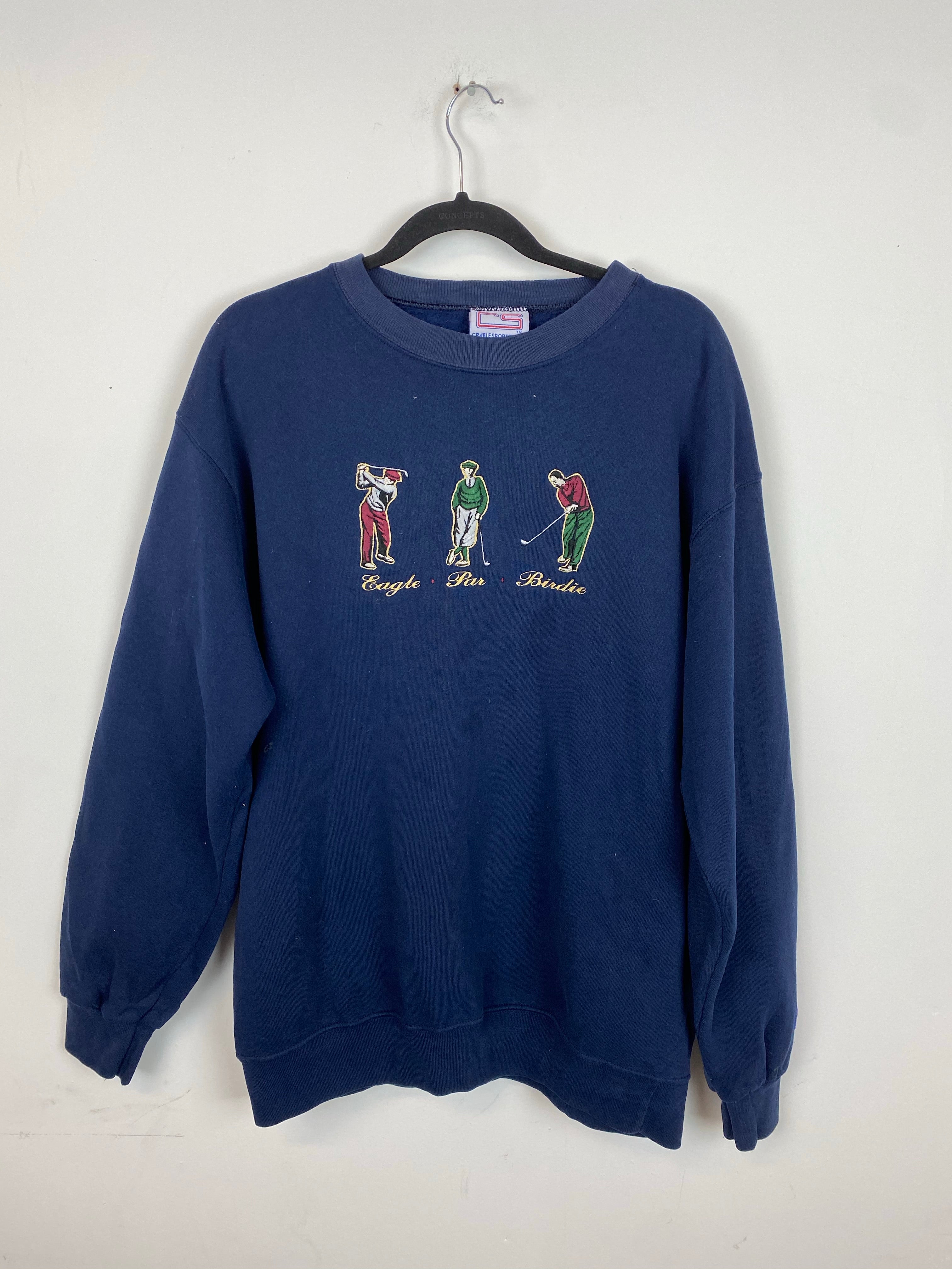 90s embroidered Golf crewneck - S/M