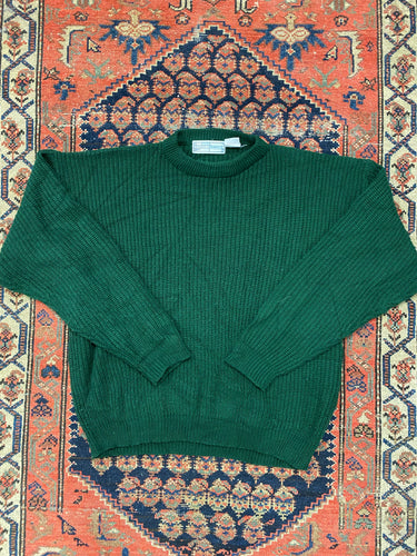 Vintage Green Knit Sweater - S