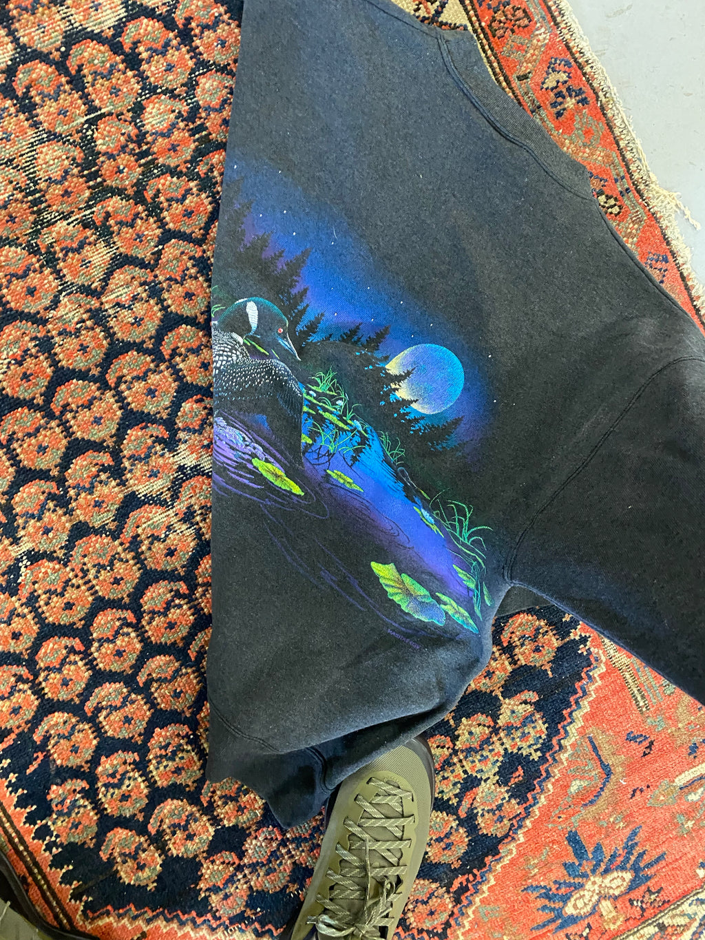 90s Front And Back Loon Crewneck - M