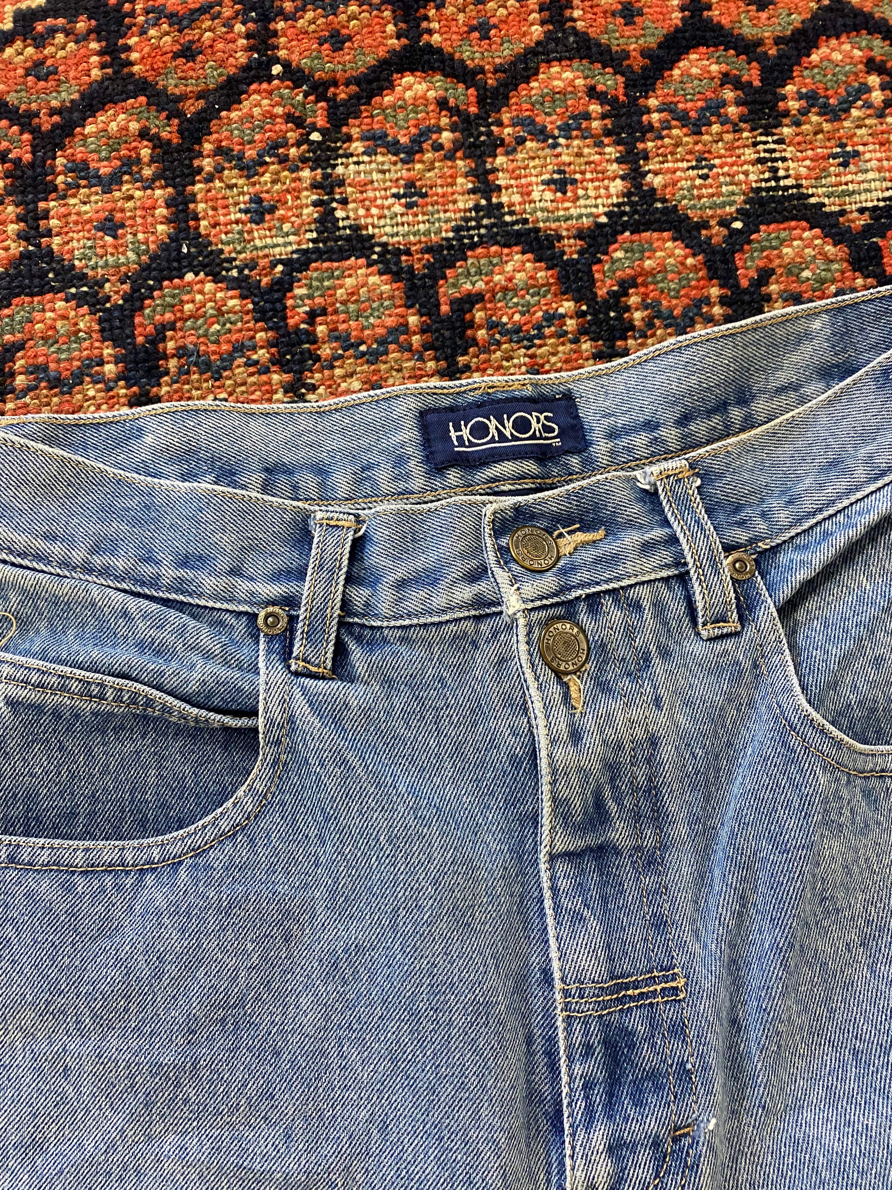 Vintage High Waisted Carpenter Denim Shorts - 30IN/W