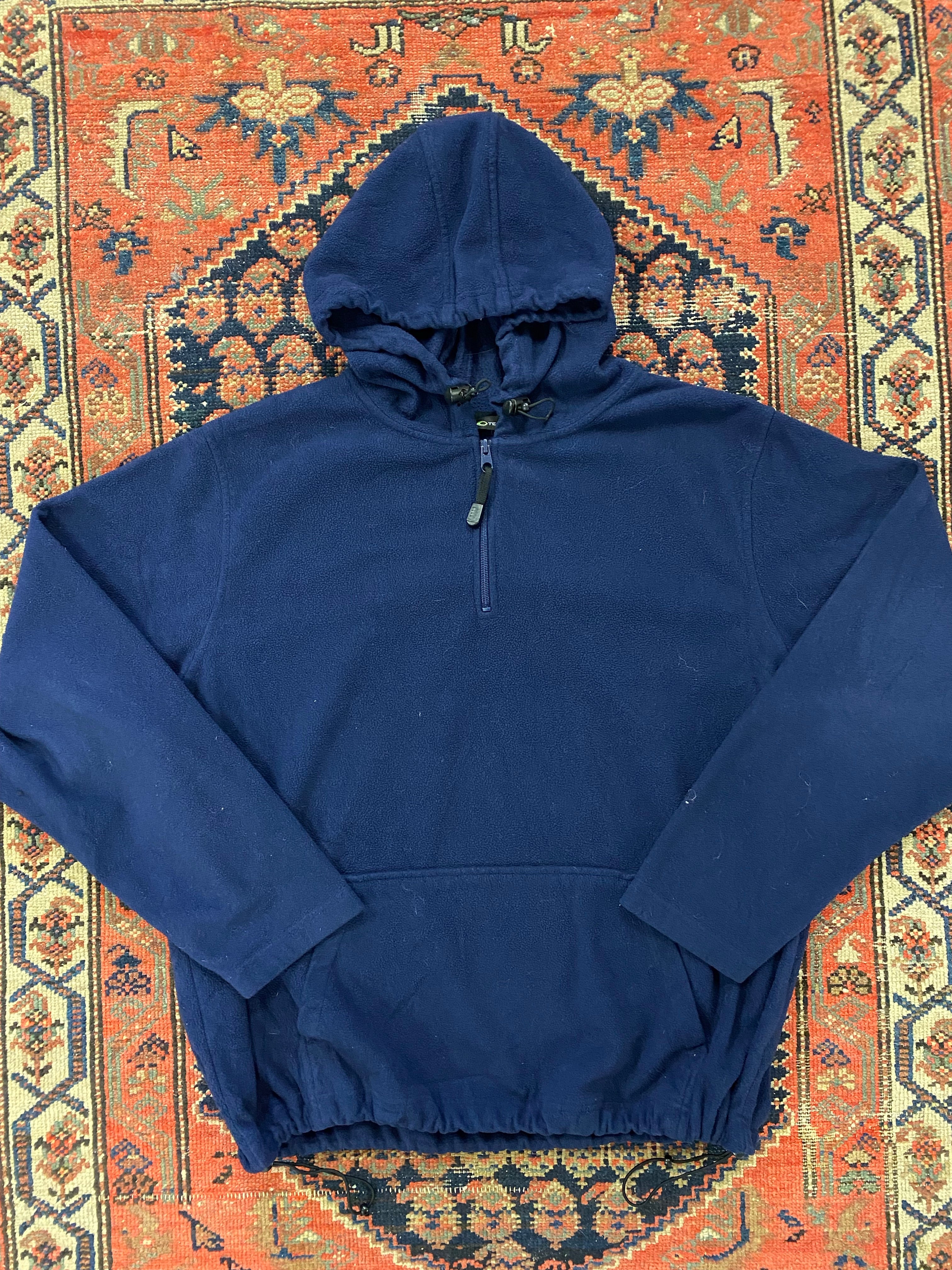 Vintage Quarter Zip Fleece Sweater - L
