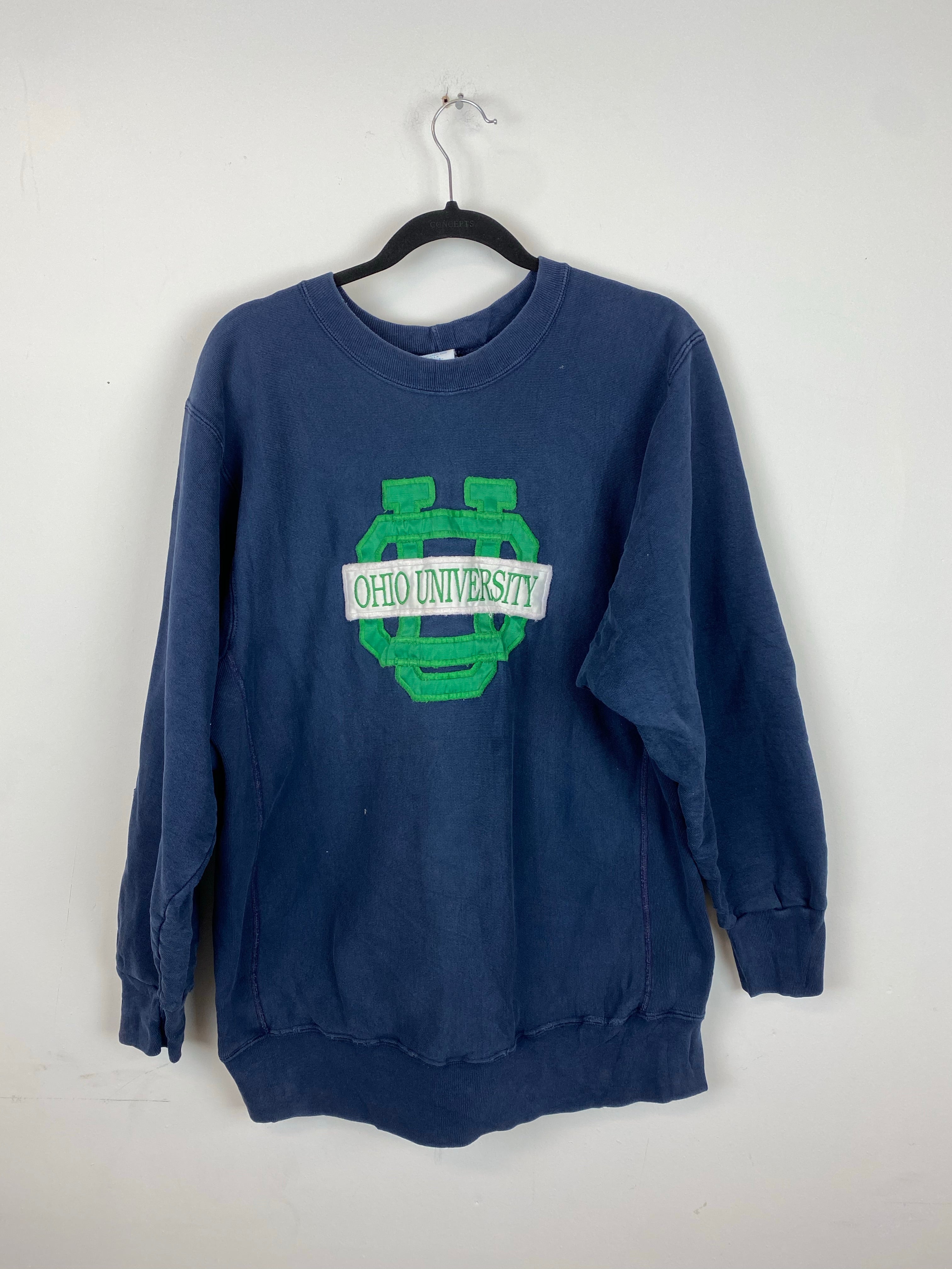 Vintage embroidered Ohio University crewneck - L