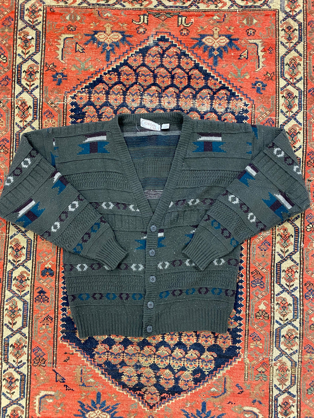 Vintage Knit Cardigan - M