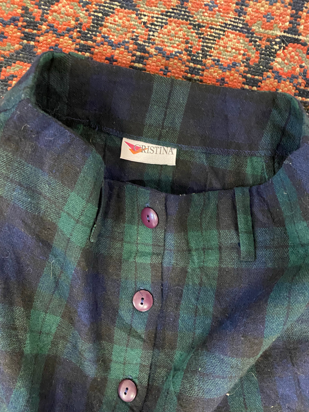 90s Front Button Mini Skirt - 29in