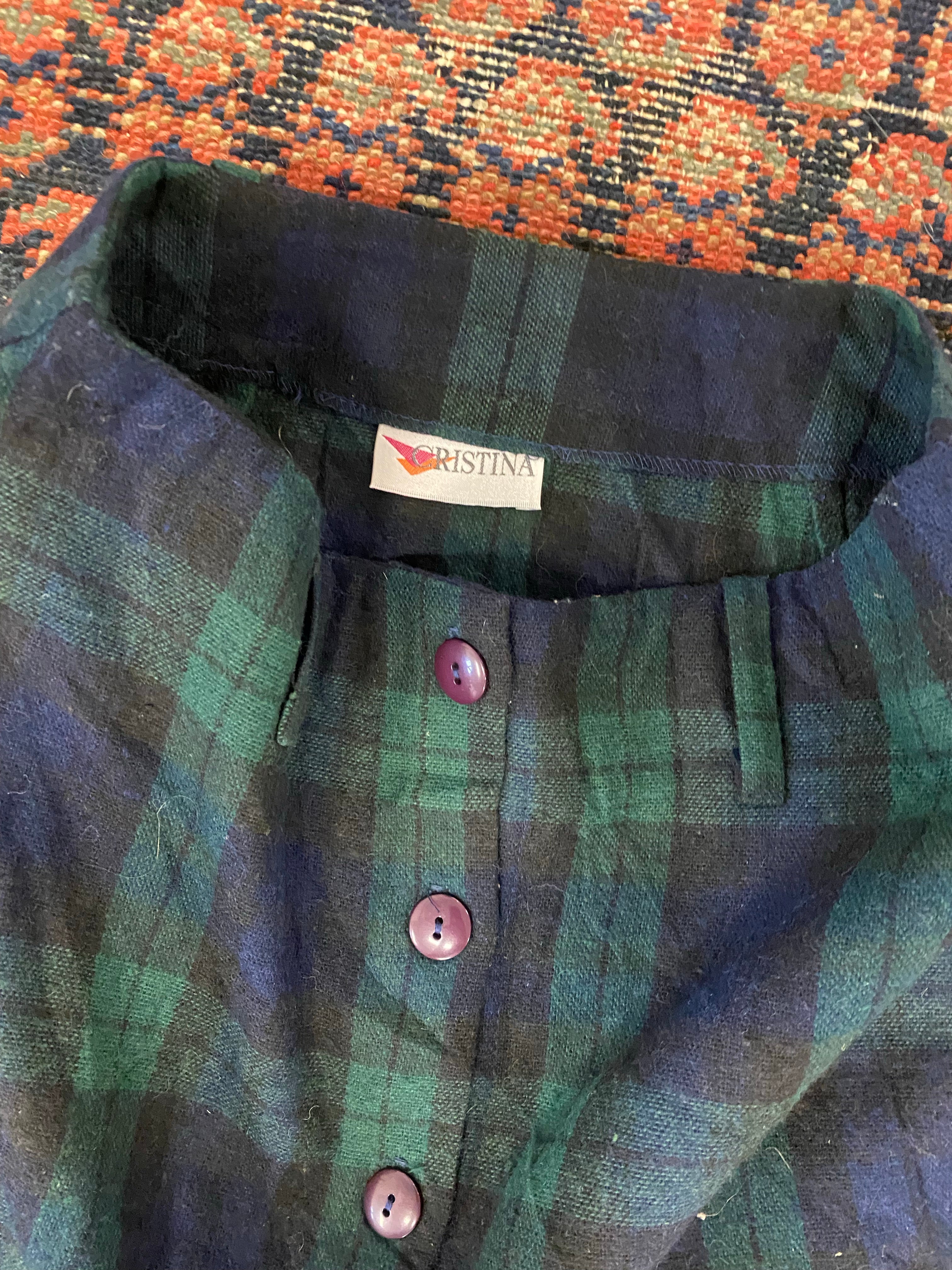 90s Front Button Mini Skirt - 29in