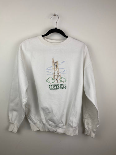 Embroidered Michigan State crewneck
