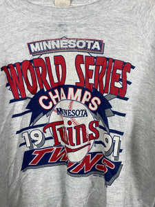 1991 Minnesota twins World Series crewneck