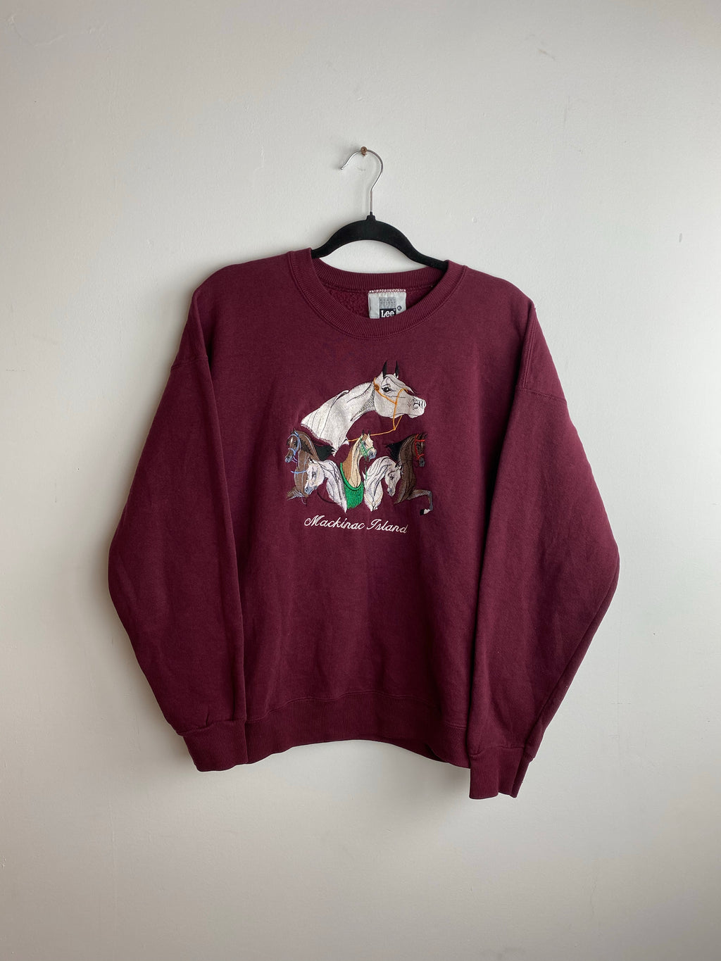 Vintage embroidered horse crewneck