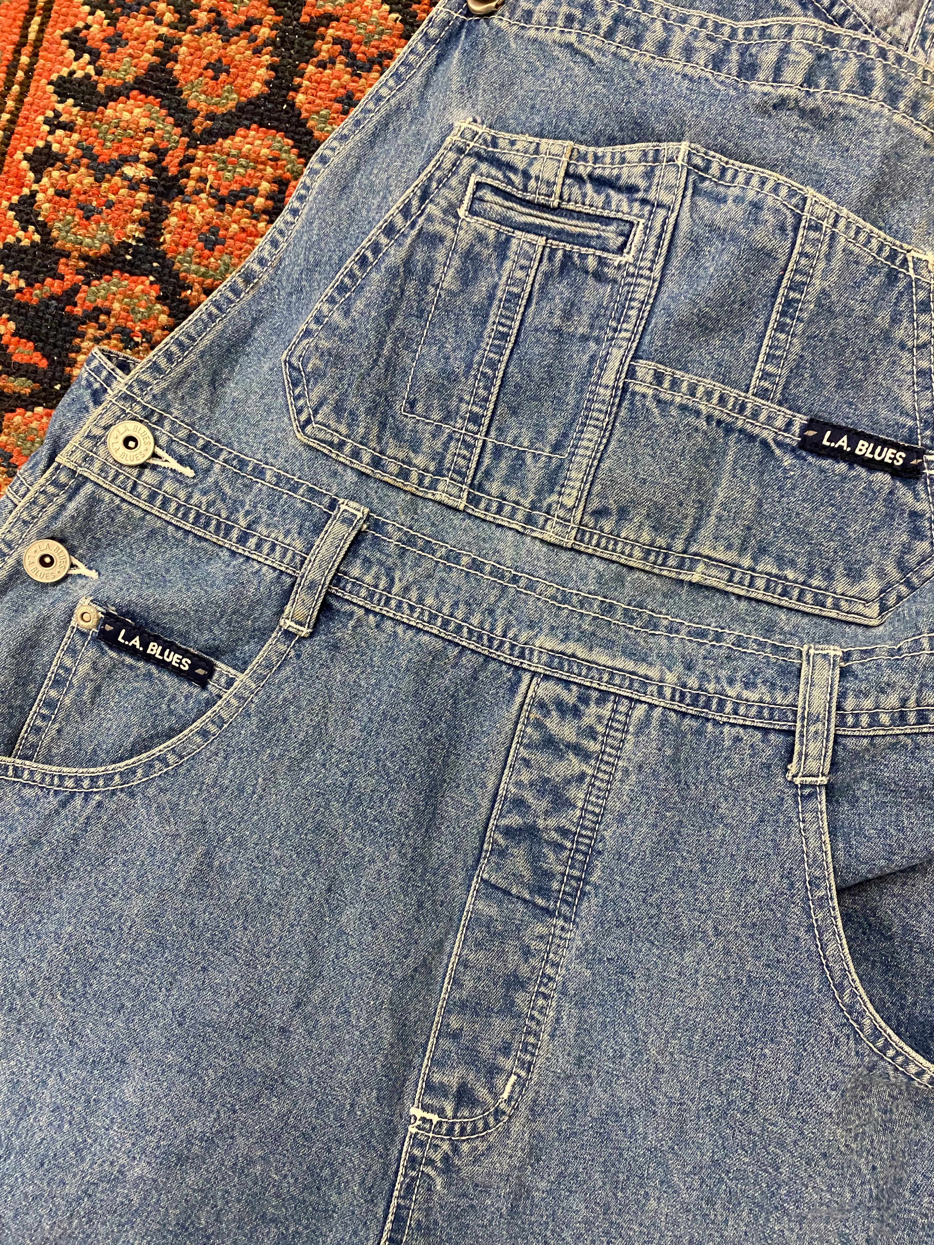 Vintage LA Blues ShortOveralls - 30IN/W