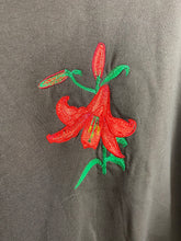 Load image into Gallery viewer, Brown embroidered flower crewneck