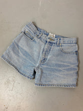Load image into Gallery viewer, Vintage High Waisted Rough Wear Hemmed Denim Shorts - 28in