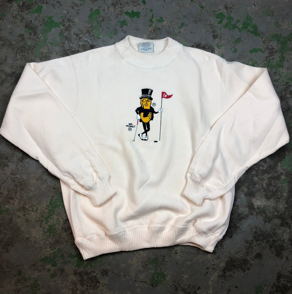 Embroidered Mr peanuts Crewneck