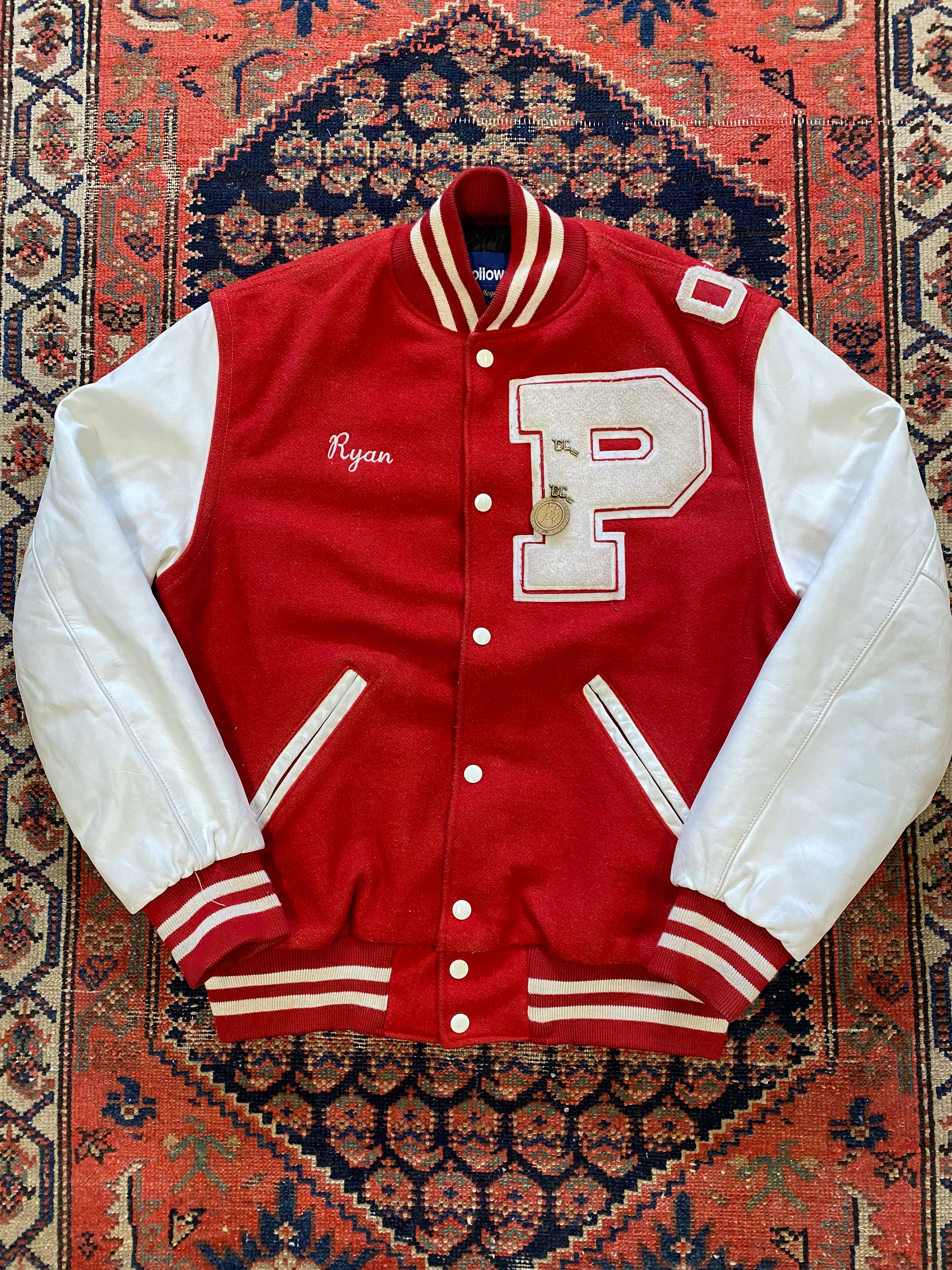 Vintage Front and back track varsity jacket - Medium