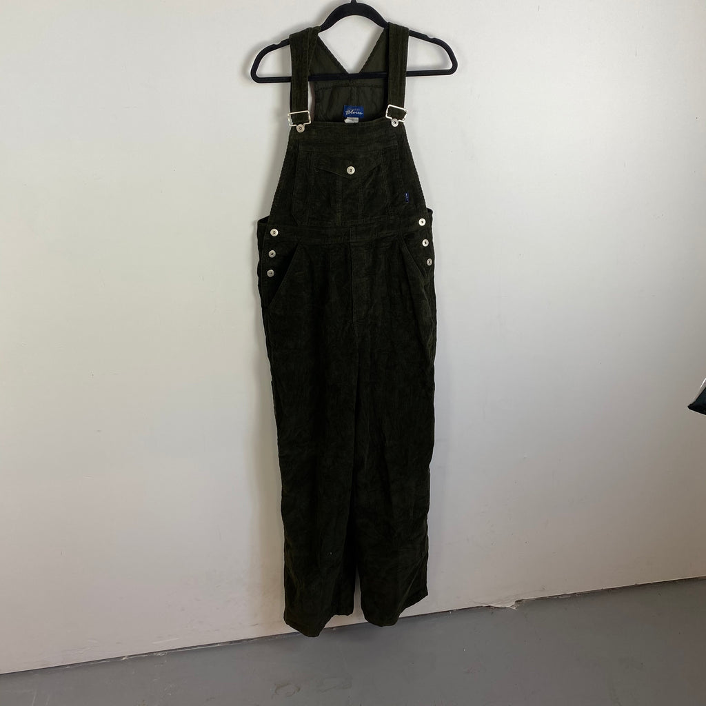 Dark green corduroy overalls