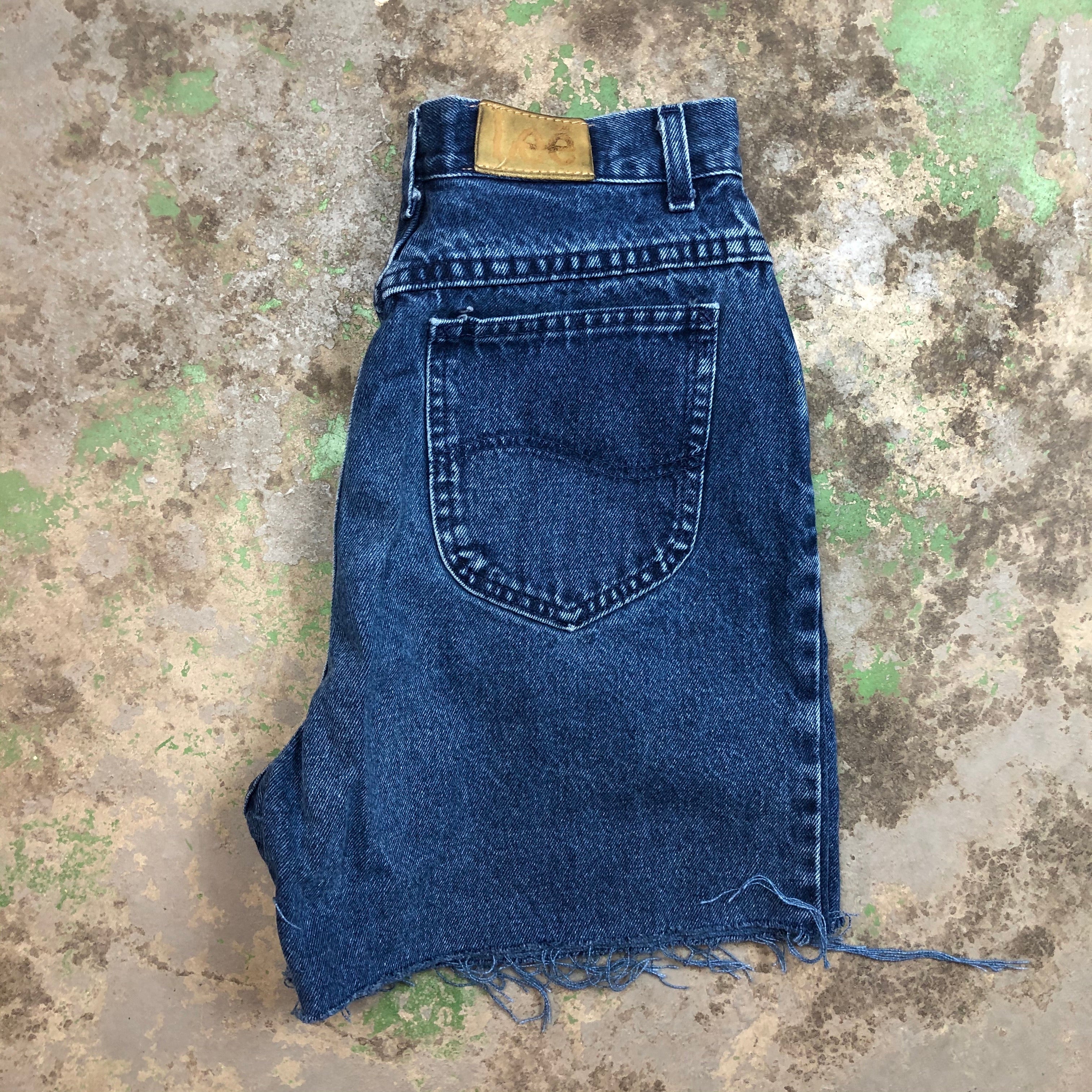 Dark wash Lee denim shorts