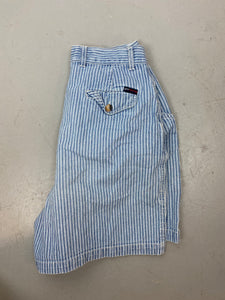 Vintage Pinstripe Denim Shorts - 28in