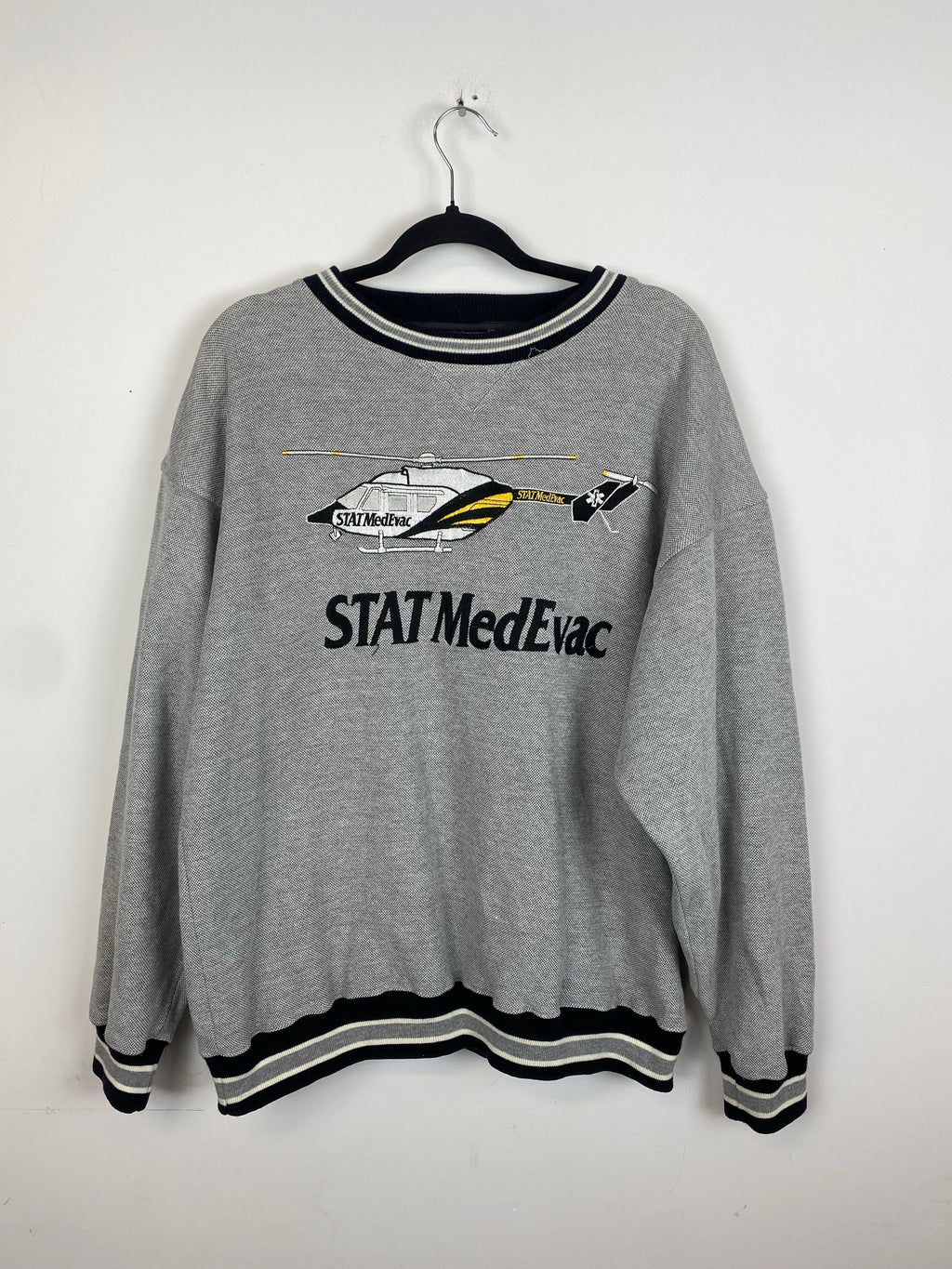 Embroidered Stat Med vintage crewneck - L