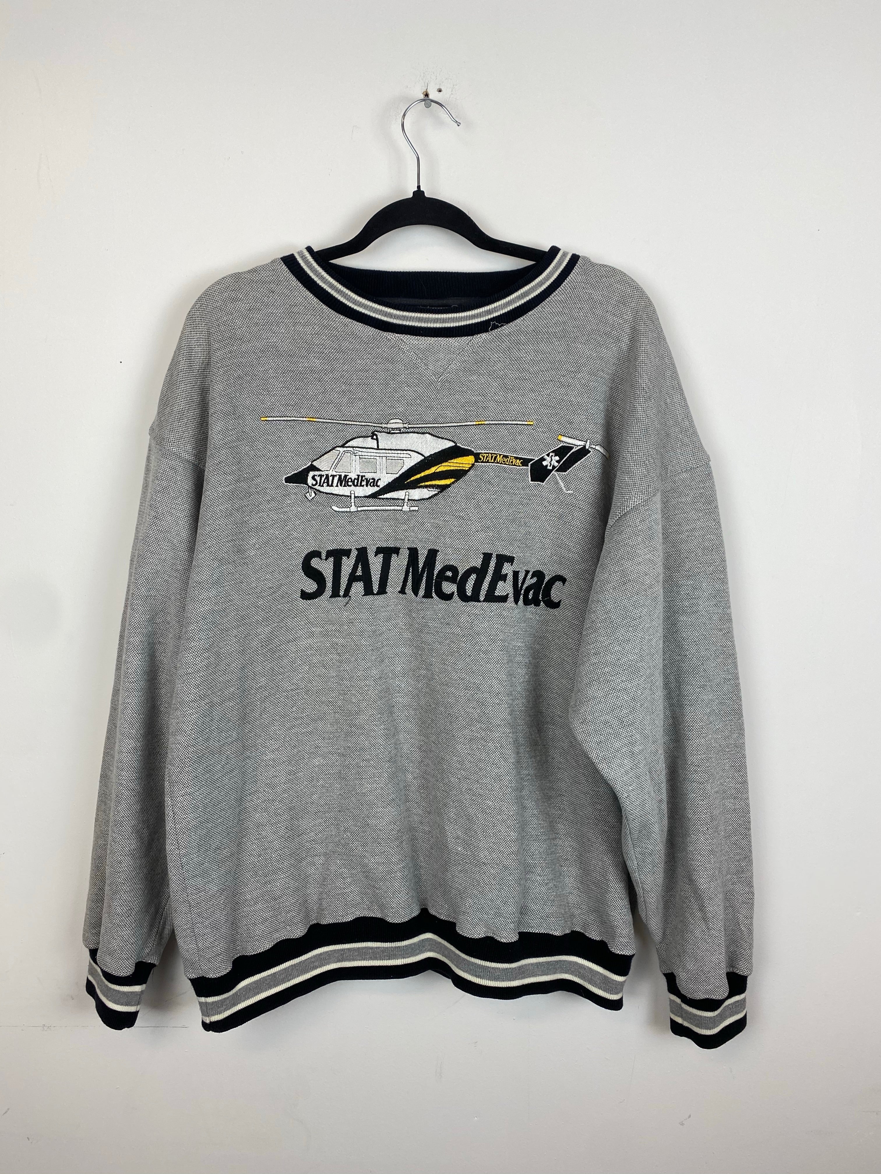 Embroidered Stat Med vintage crewneck - L