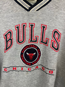 Embroidered Chicago Bulls crewneck