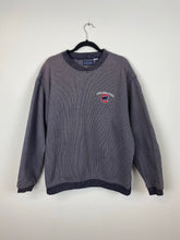 Load image into Gallery viewer, Pinstriped embroidered Chicago Cubs crewneck