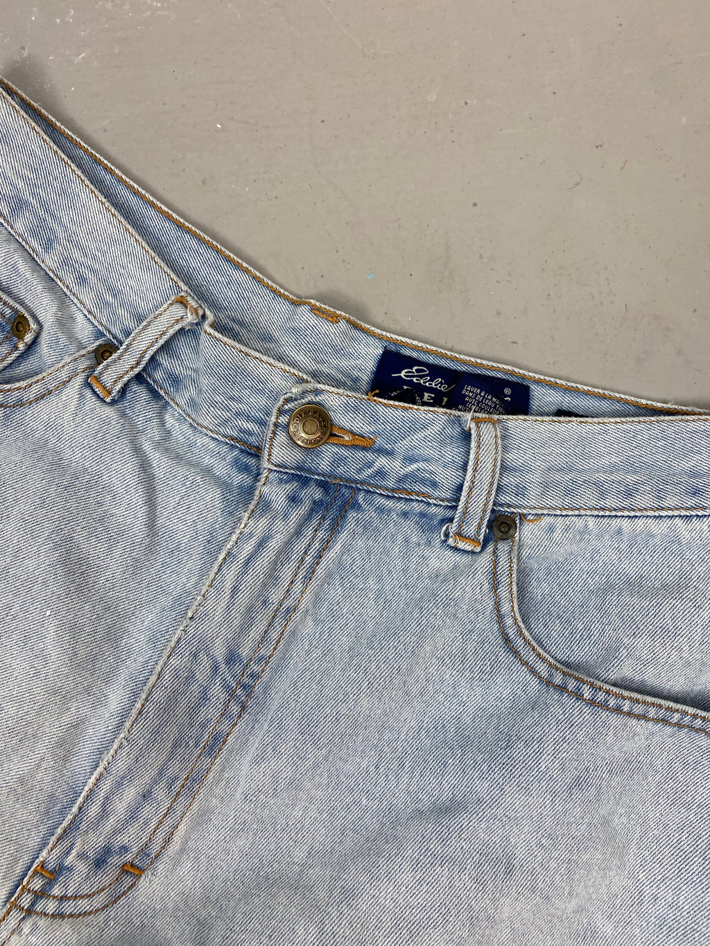 90s Eddie Bauer high waisted denim shorts - 31in