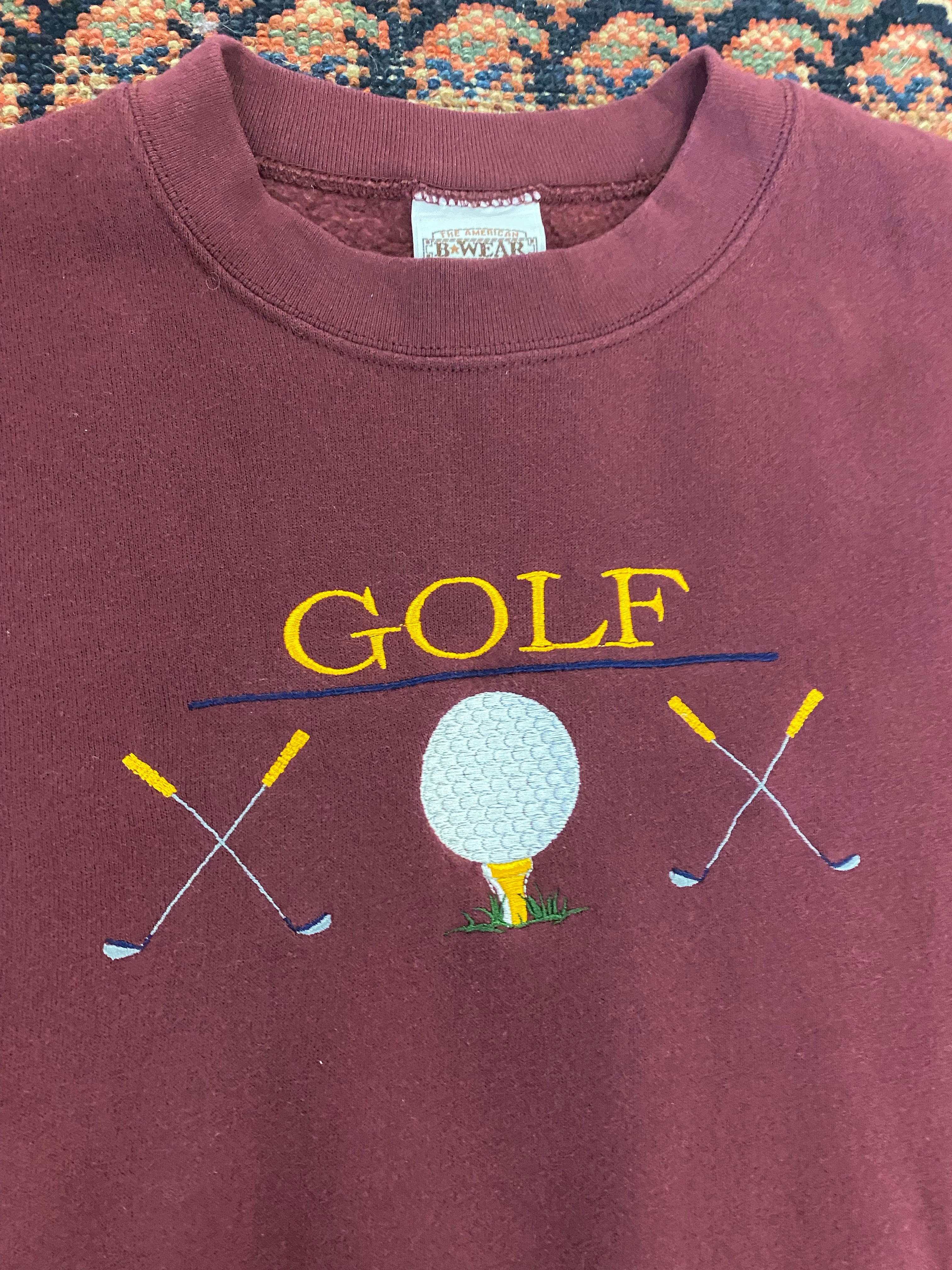Vintage Embroidered Golf Crewneck - L