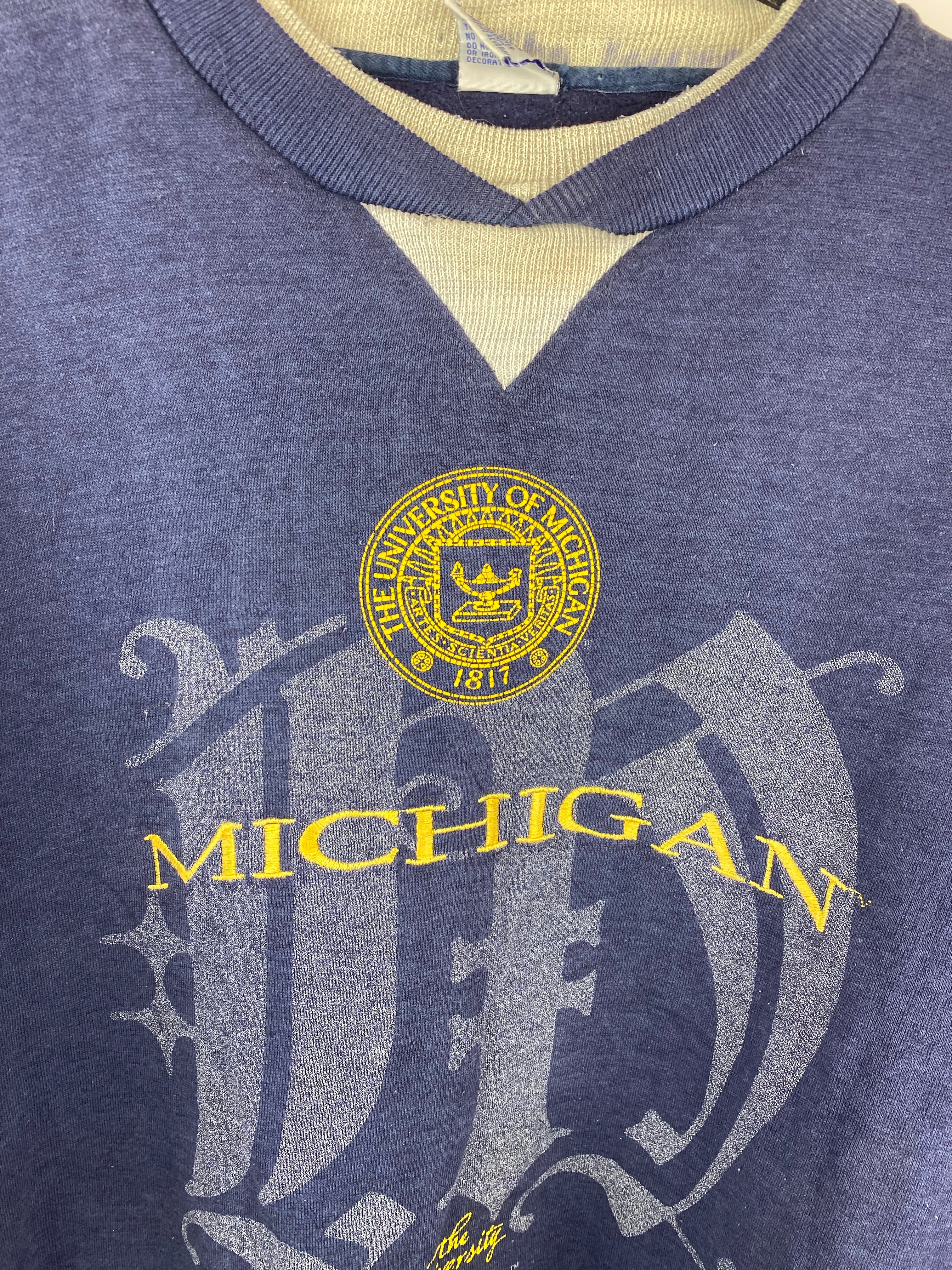 Two tone Michigan State crewneck