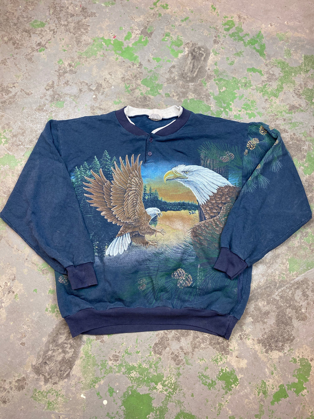 Front and and back Hawk crewneck