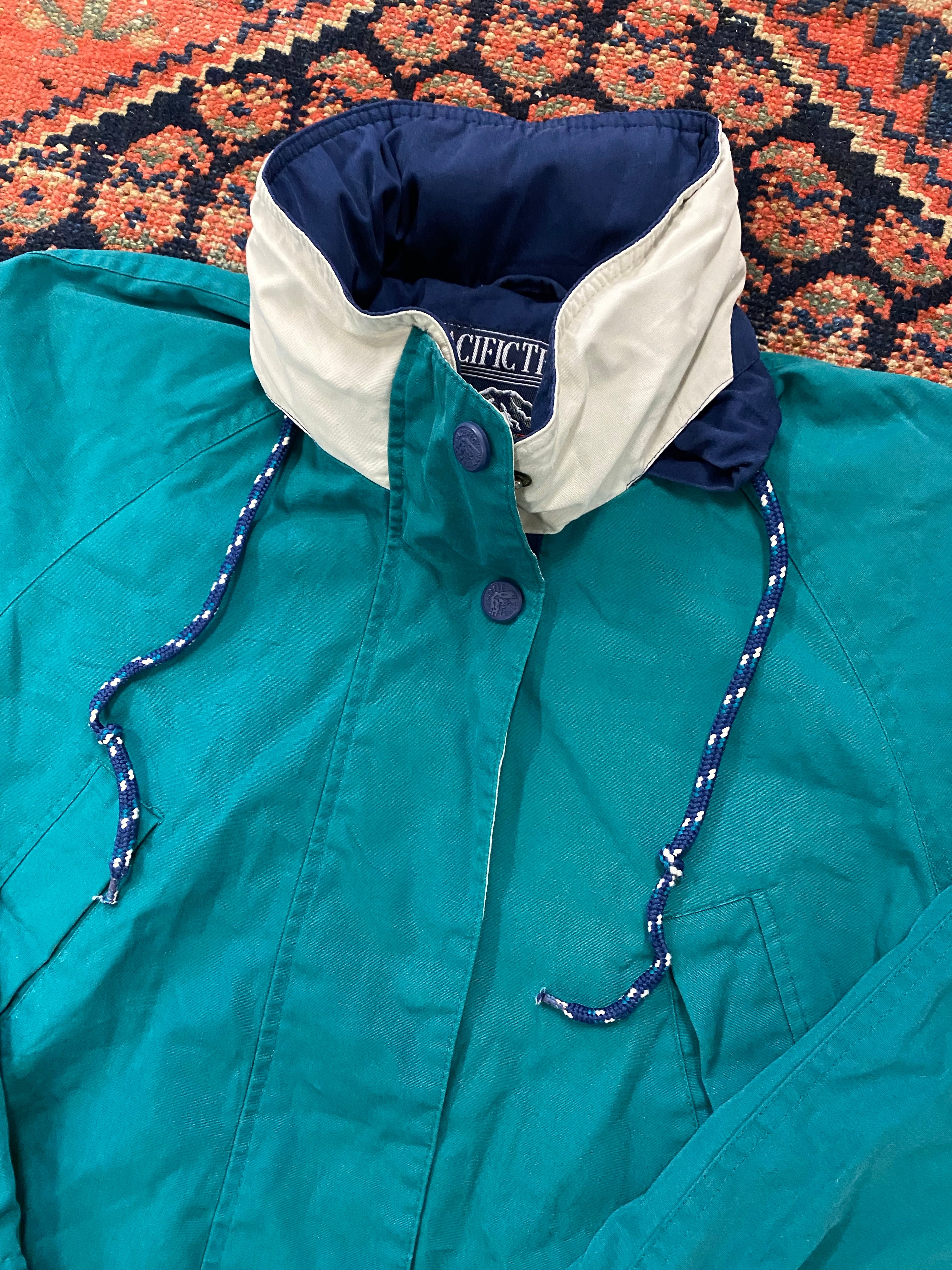 Vintage Teal Windbreaker - S