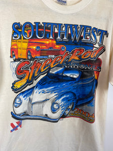 Front and back out west racing t shirt