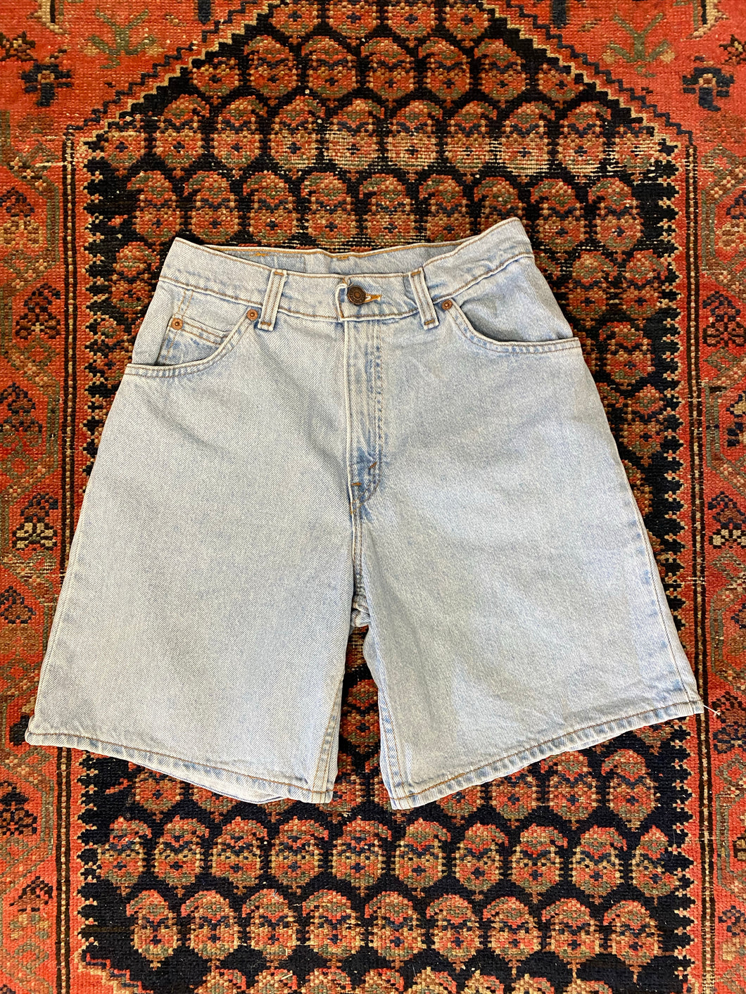 Vintage High Waisted Oranger Tab Levis Denim Shorts - 27in