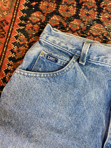 Vintage High Waisted Lee Denim Shorts - 28in