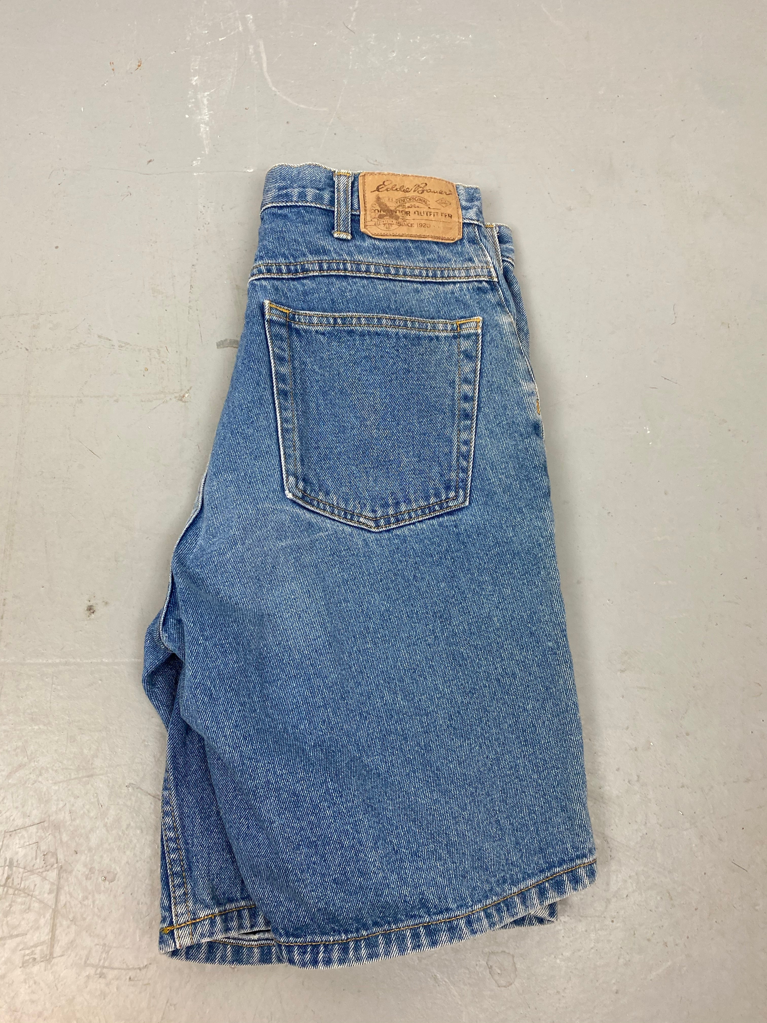 90s Eddie Bauer High Waisted Denim Shorts - 29in