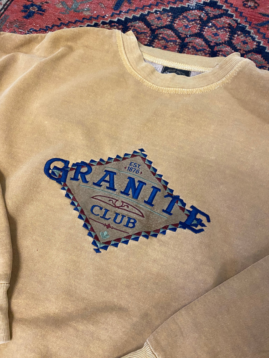 Vintage Embroidered Granite Crewneck - L