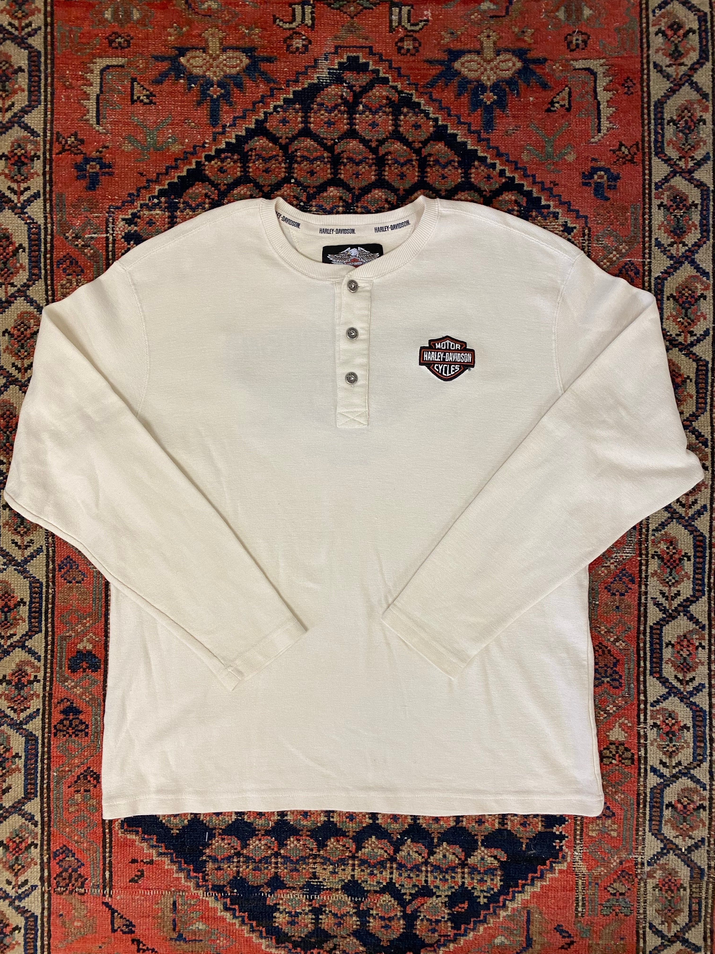 Vintage Embroidered Harley Davidson Long-Sleeve - L