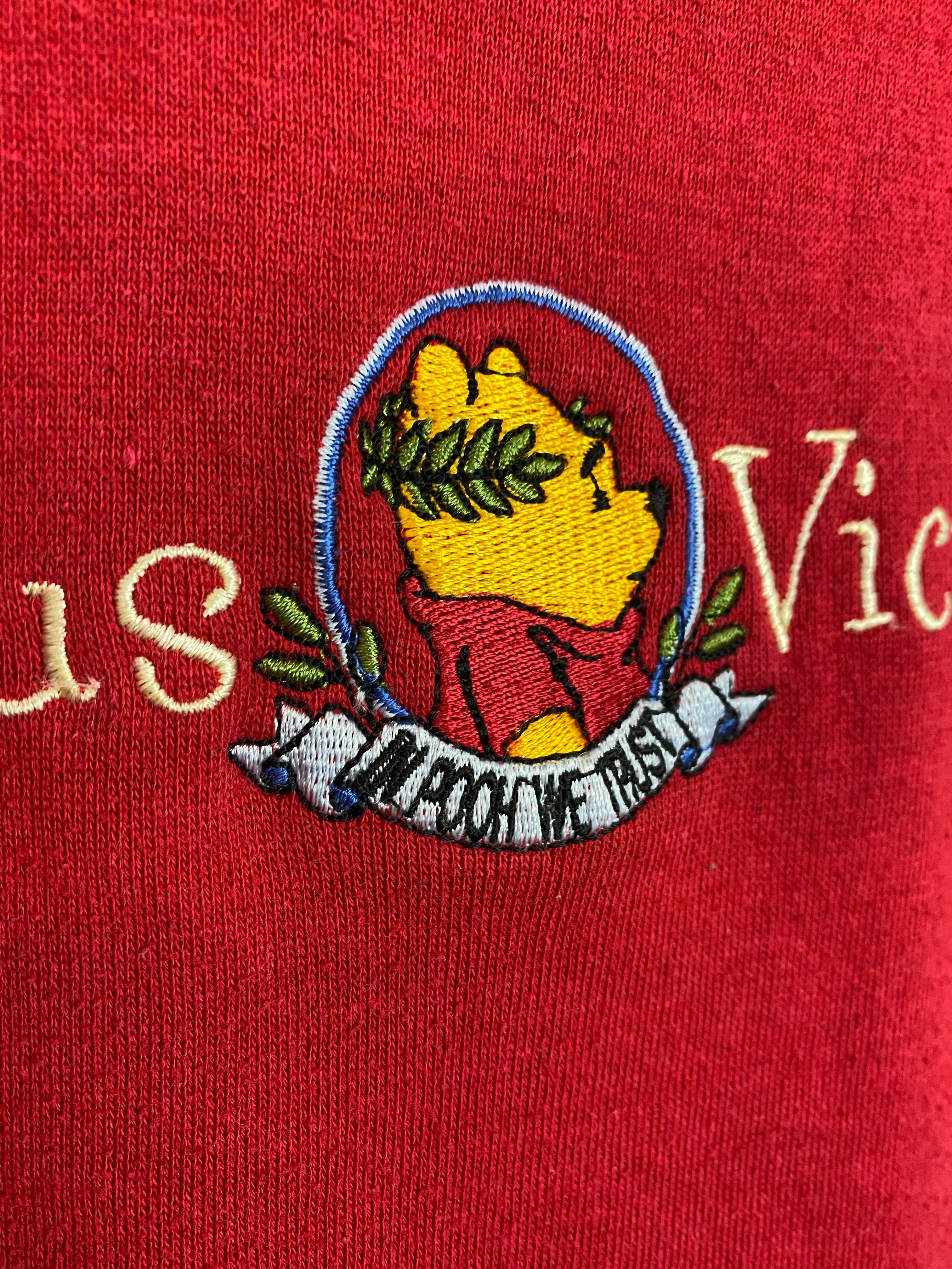 90s embroidered Poohus Victorius crewneck - M/L