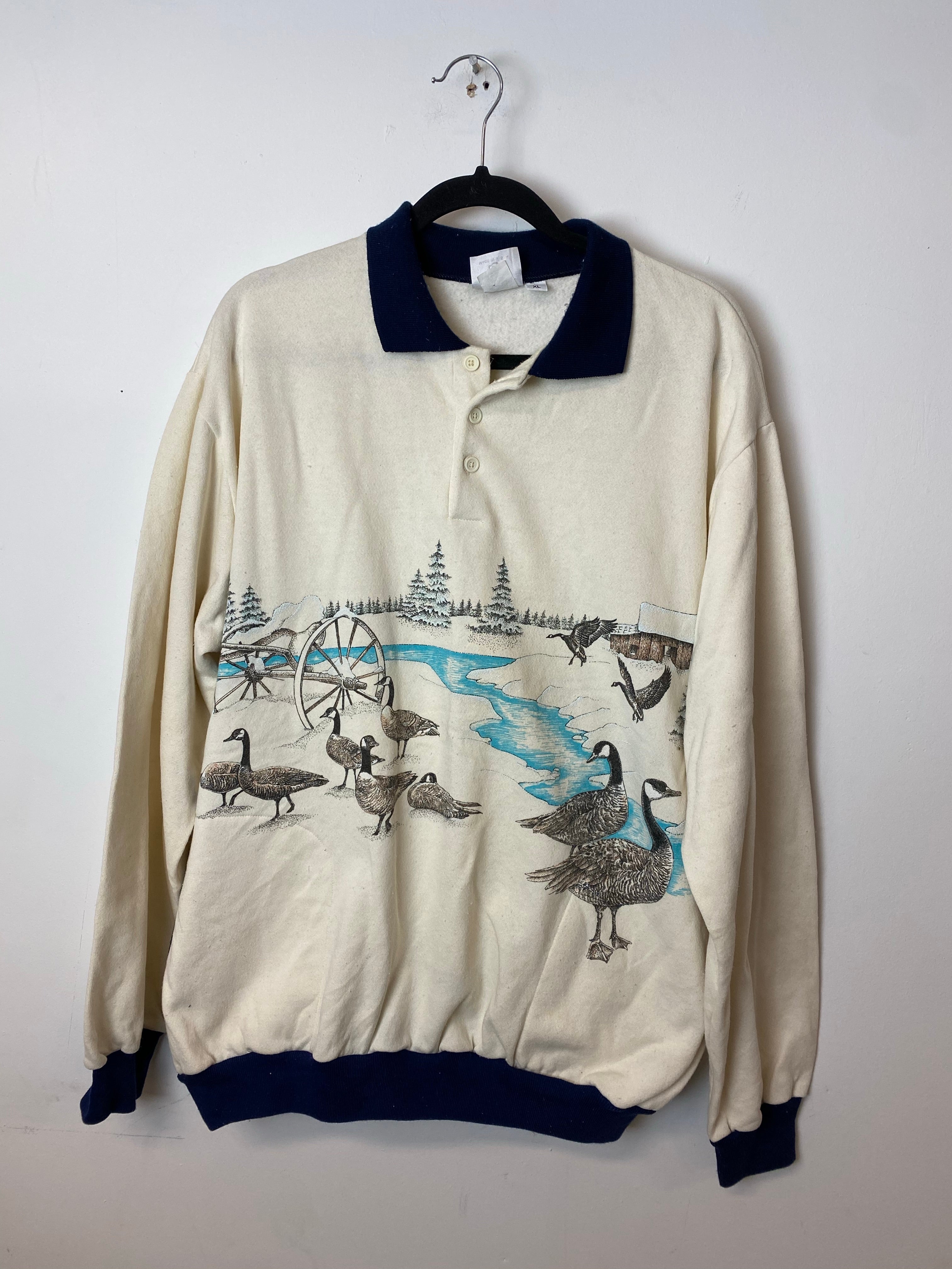 Vintage Collared Loon Crewneck - L