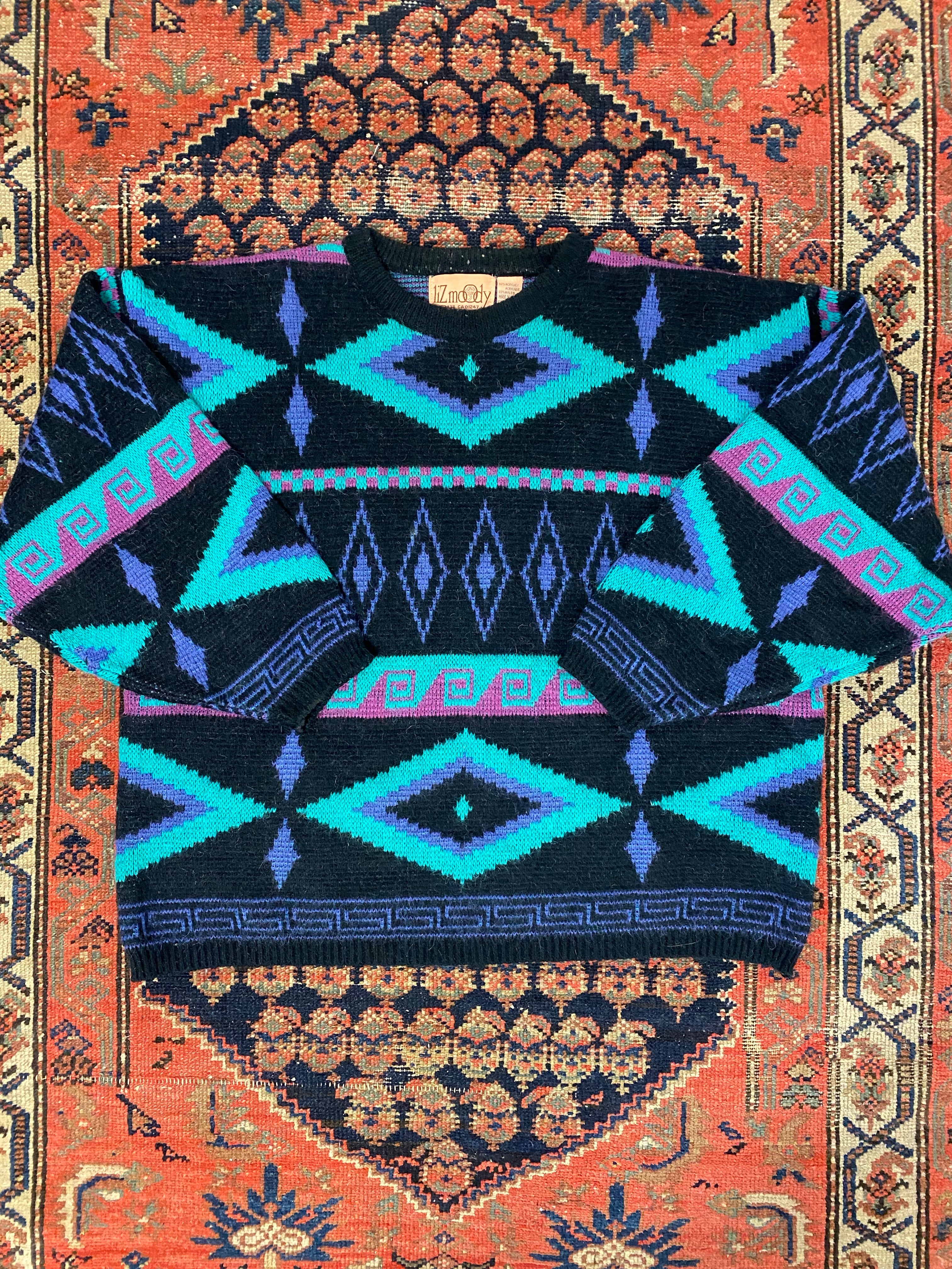 Vintage Funky Knit Sweater - M