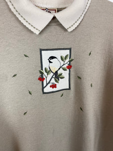 Embroidered Bird crewneck - L