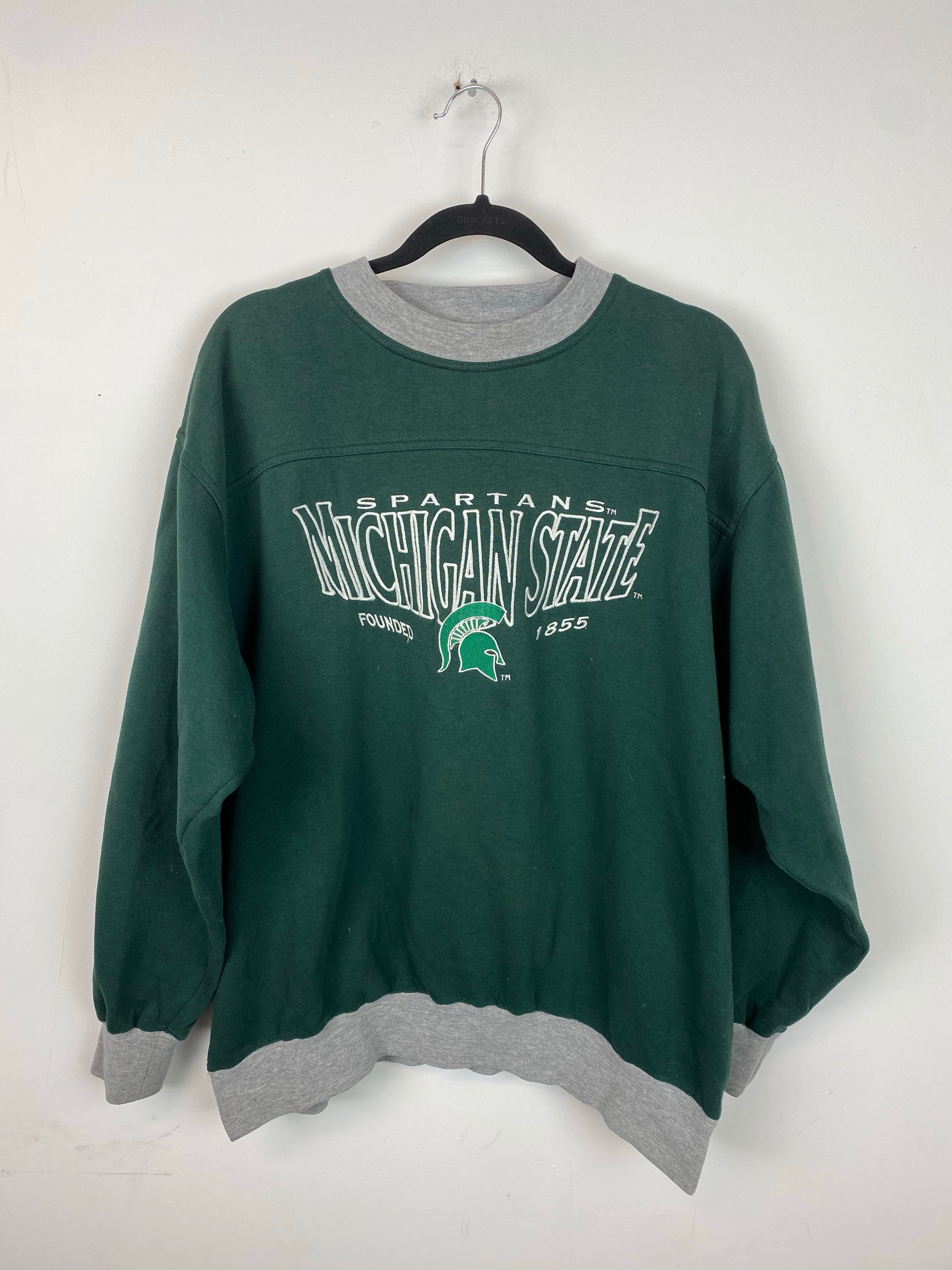 90s Embroidered Michigan State crewneck - S