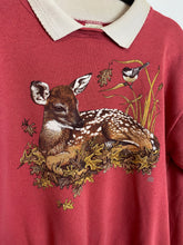 Load image into Gallery viewer, 90s Collared Deer Crewneck - M/L