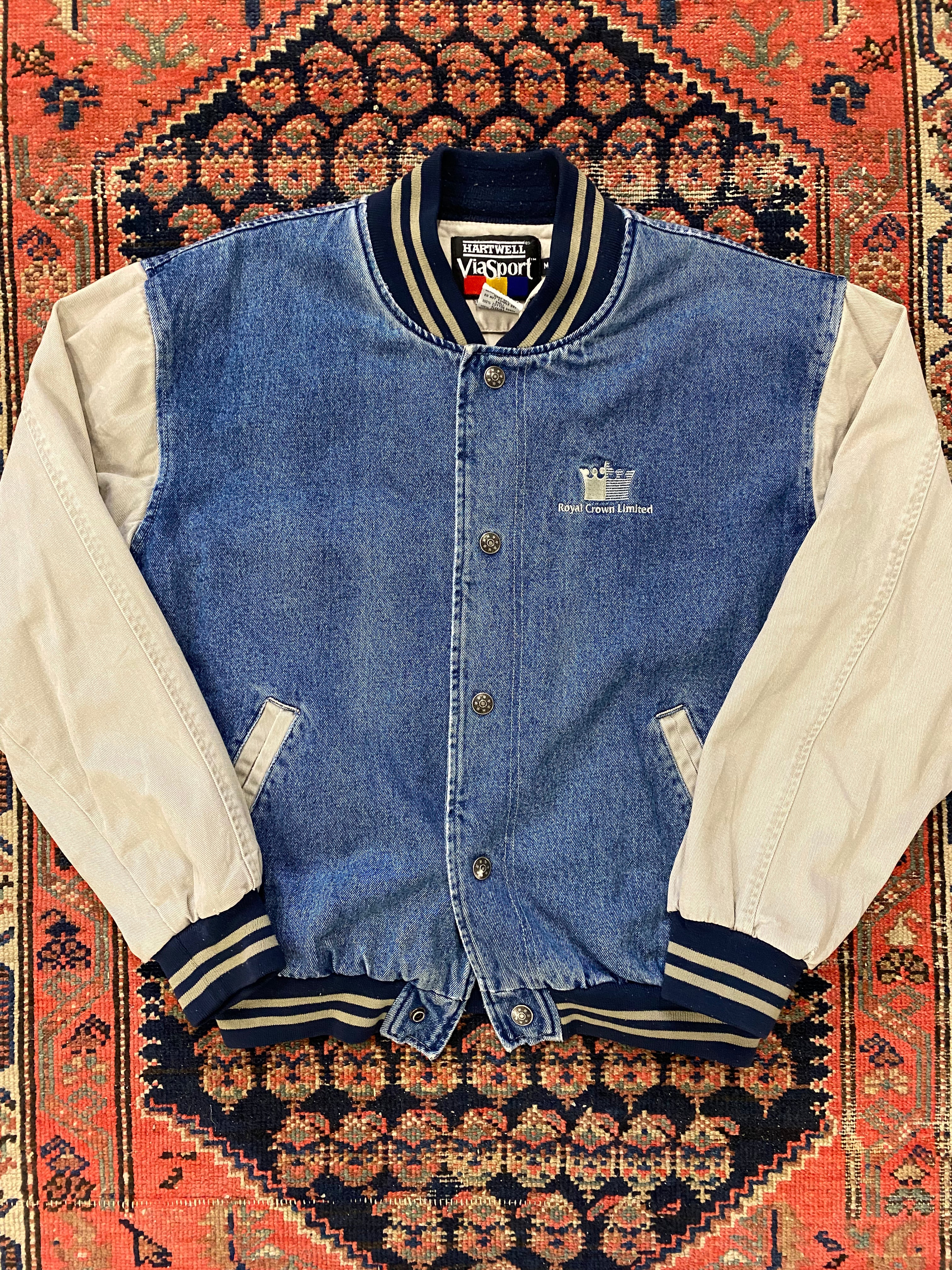Vintage Royal Crown Denim Jacket - M