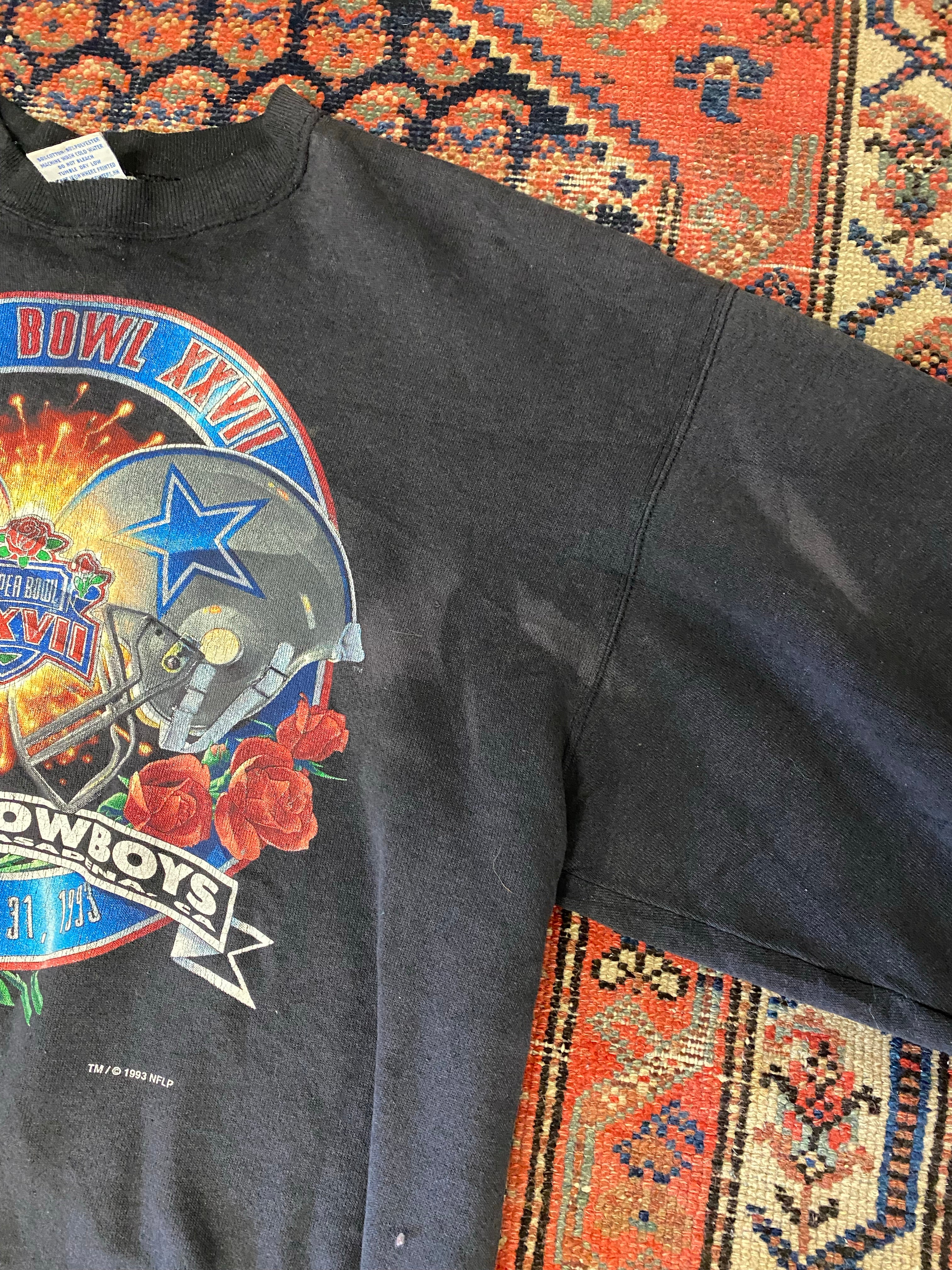 1993 Cowboys vs Bills Crewneck - L
