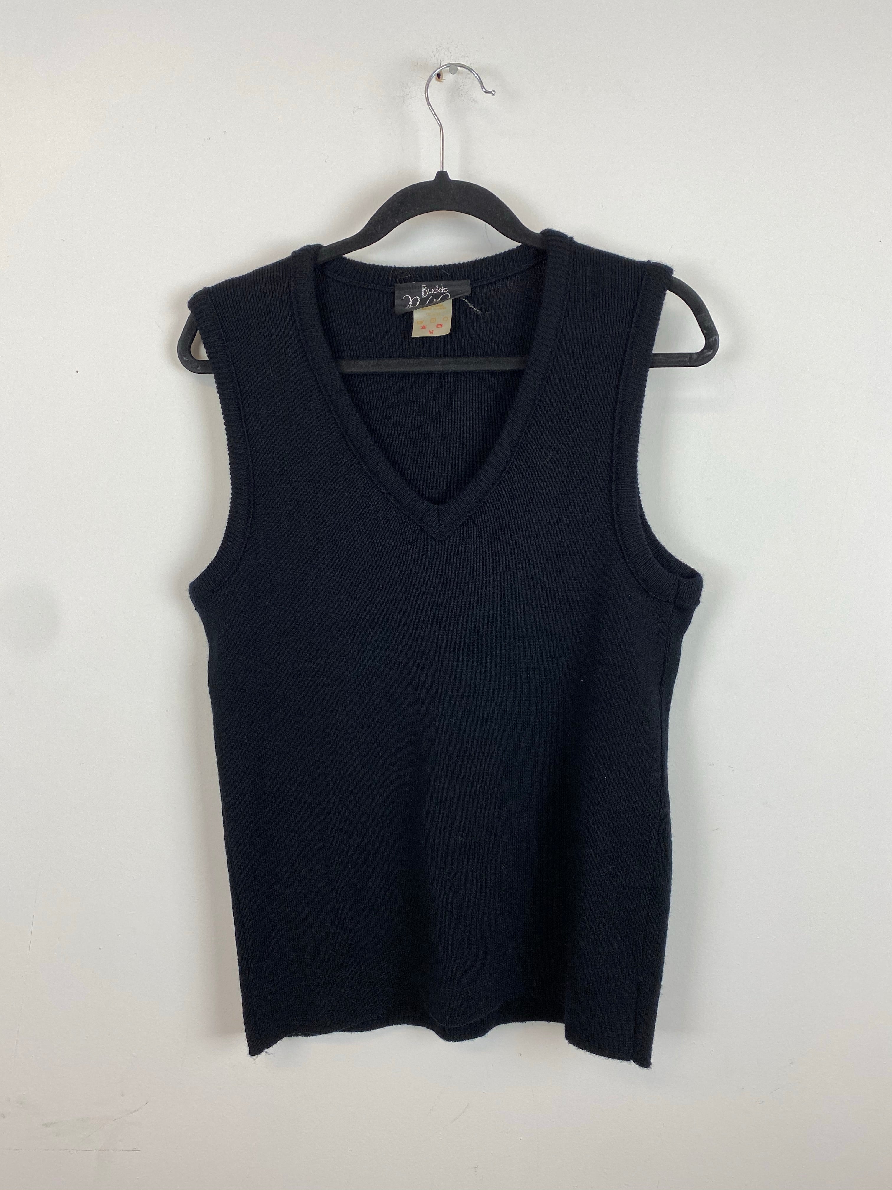 90s black vest - M
