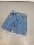 90 frayed NY denim shorts