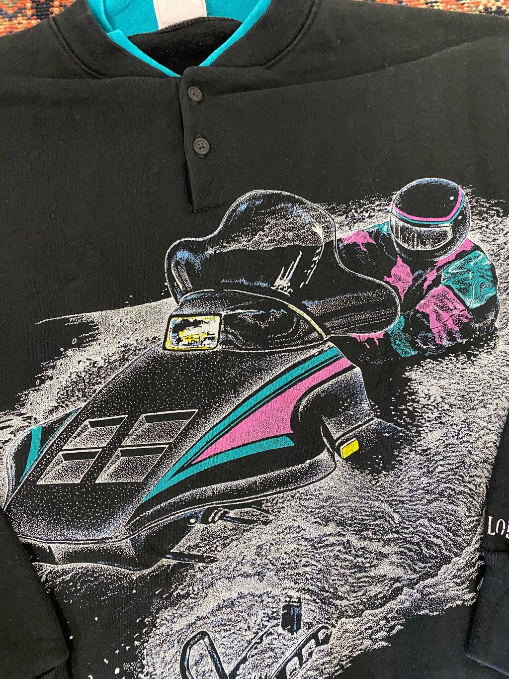 Vintage Front And Back Snowmobile Crewneck - L