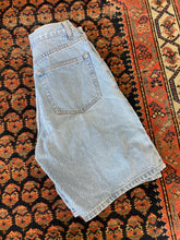 Load image into Gallery viewer, 90s Hemmed Denim High Waisted Shorts - 27in