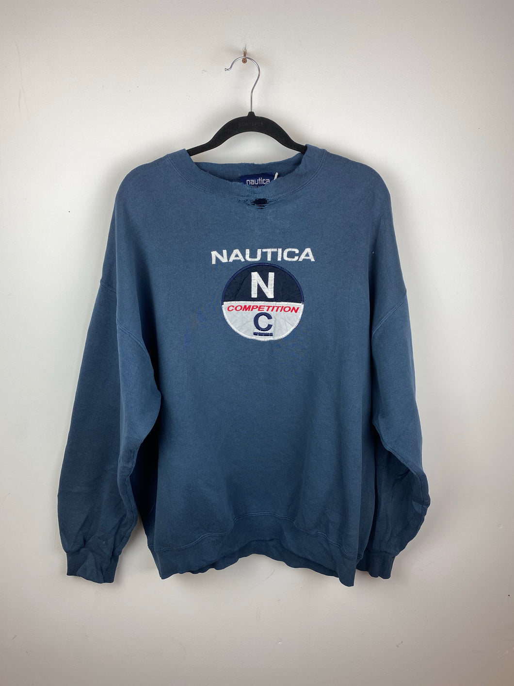 Vintage Nautica Competition embroidered crewneck