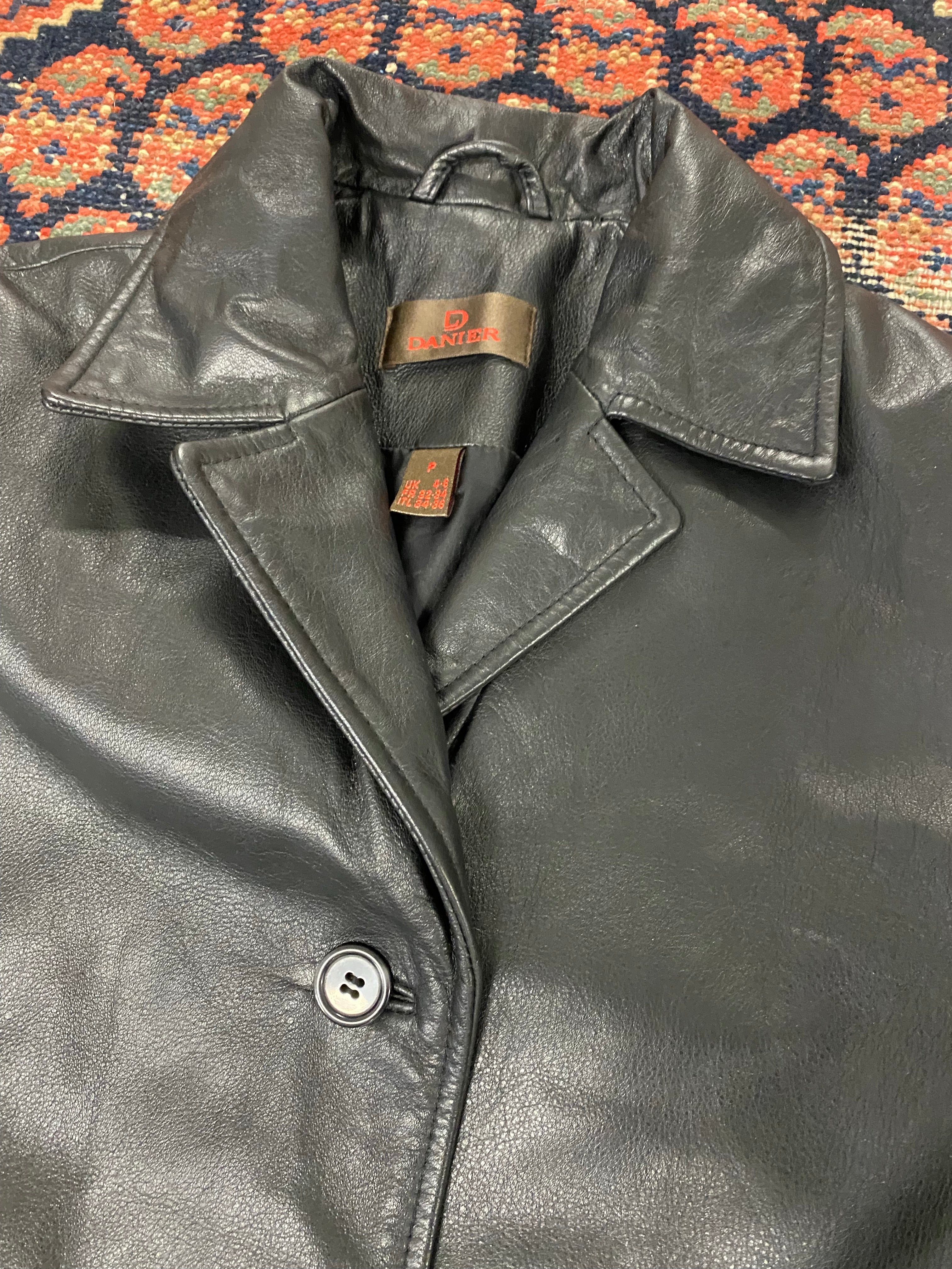 Vintage Long Leather Danier Jacket - S